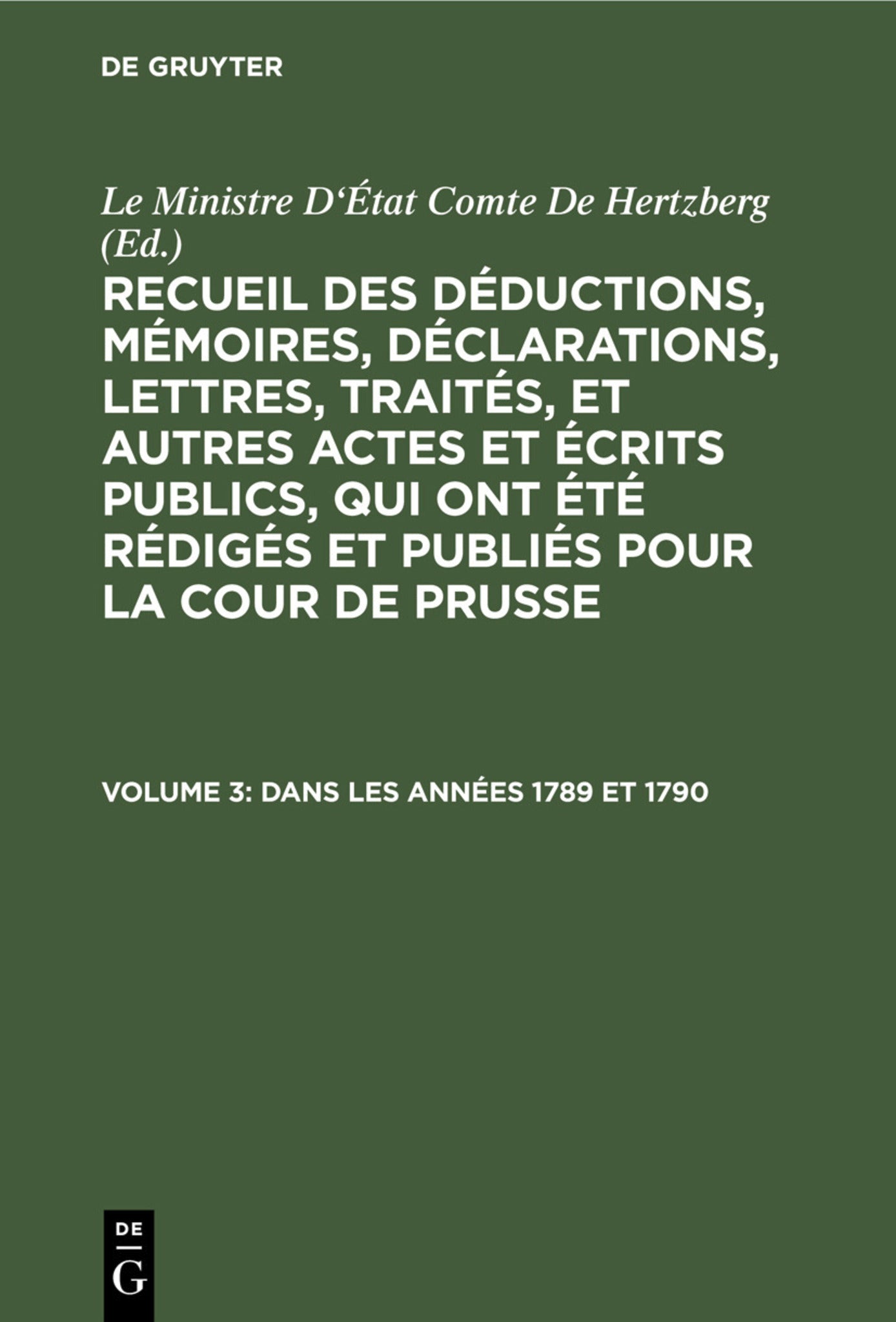 Dans les années 1789 et 1790